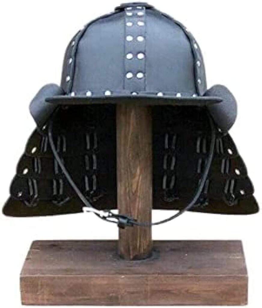Leather Samurai Armor | Medieval Viking Cosplay Armor | Leather Knight Armor |Steampunk Fantasy Unisex Viking Armor (Black Armor Helmet)