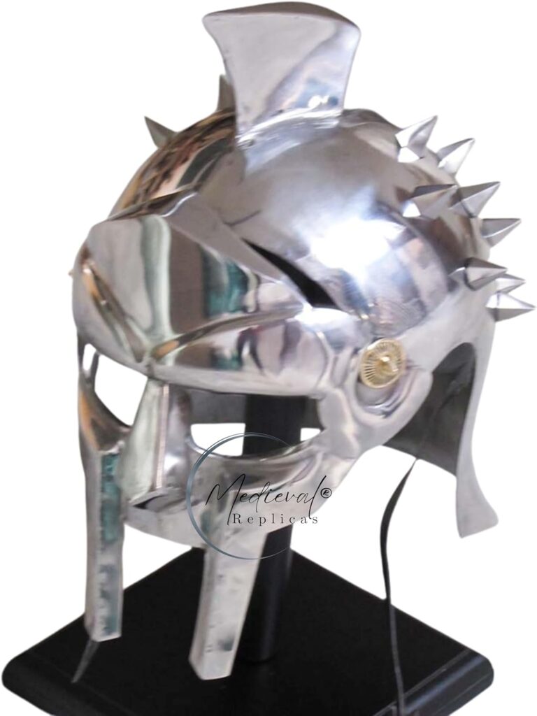 Antique Replica Full-Size Metal Gladiator Maximus Arena Helmet Rustic Vintage Home Decor Gifts