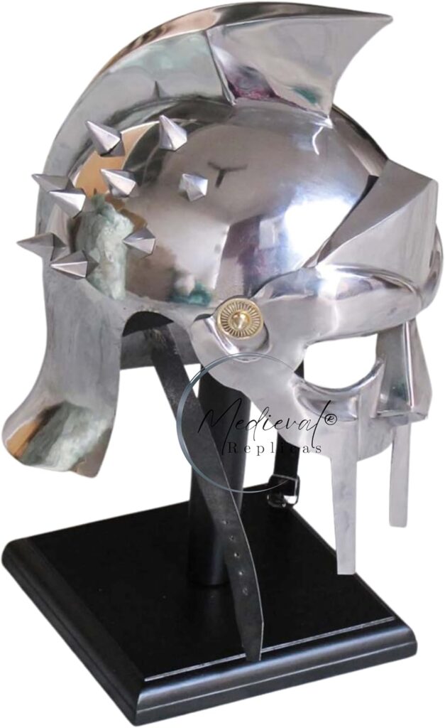Antique Replica Full-Size Metal Gladiator Maximus Arena Helmet Rustic Vintage Home Decor Gifts