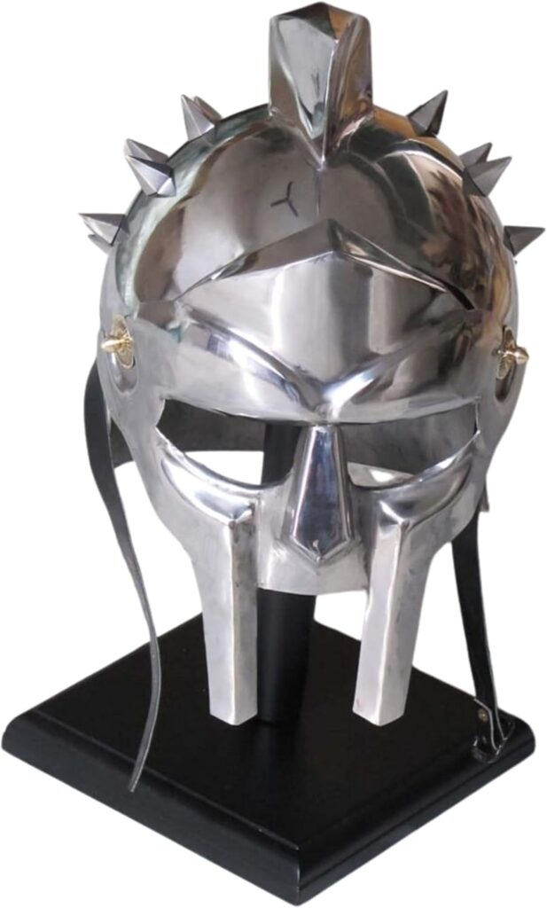 Antique Replica Full-Size Metal Gladiator Maximus Arena Helmet Rustic Vintage Home Decor Gifts
