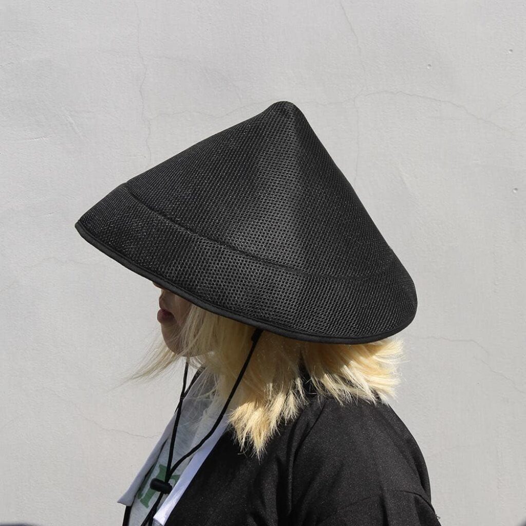 Black Sun Hat Samurai Mask Samurai Armor Samurai Hat Rice Hat Chinese Hat Japanese Hat Bamboo Hat Fishing Cap