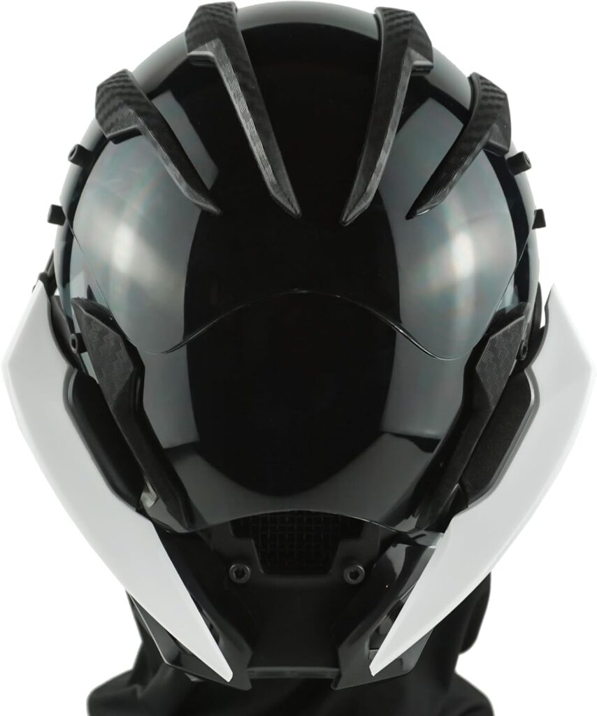 Cyberpunk Gothic Mask Helmet for Adult, Mechanical Sci-fi Gear Cosplay Costume Accessory Samurai Helmet, Futuristic Helmet