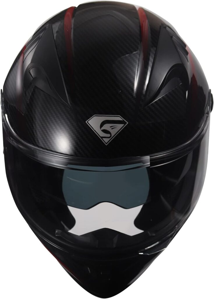 Full Face Motorcycle Helmet with Internal Tinted Visor  DOT Approved for Moped ATV Cruiser Scooter (Samurai Spirit, Medium)