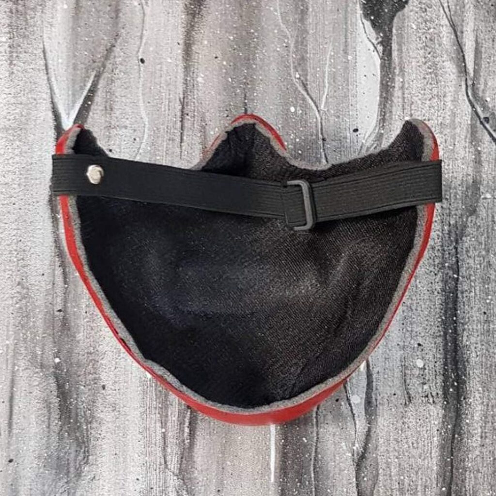 Half Face Samurai Mask Ronin Oni Mempo Japanese Demon NOH for Airsoft Paintball BB Gun Motorcycle Red Joker KKD KK31