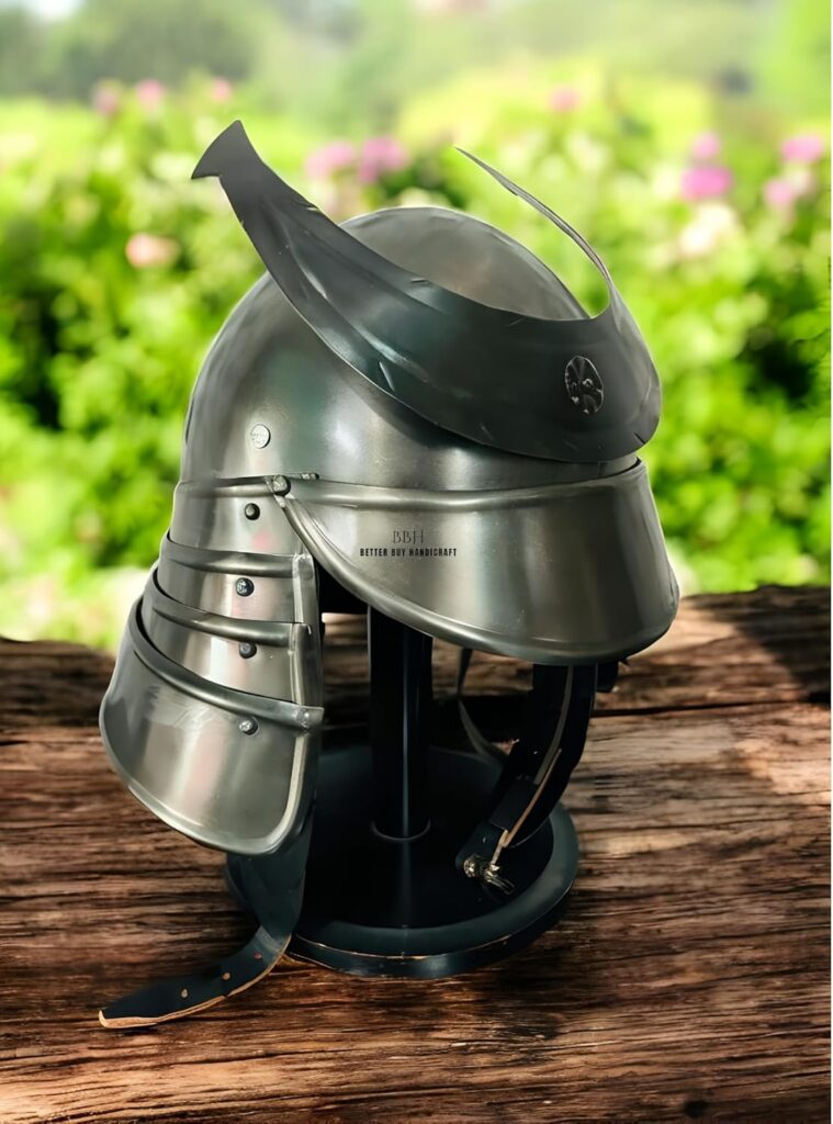Medieval Samurai Helmet 18GA Knight Helmet Replica LARP Japanese Armor Helmet by Better Buy Handicraft