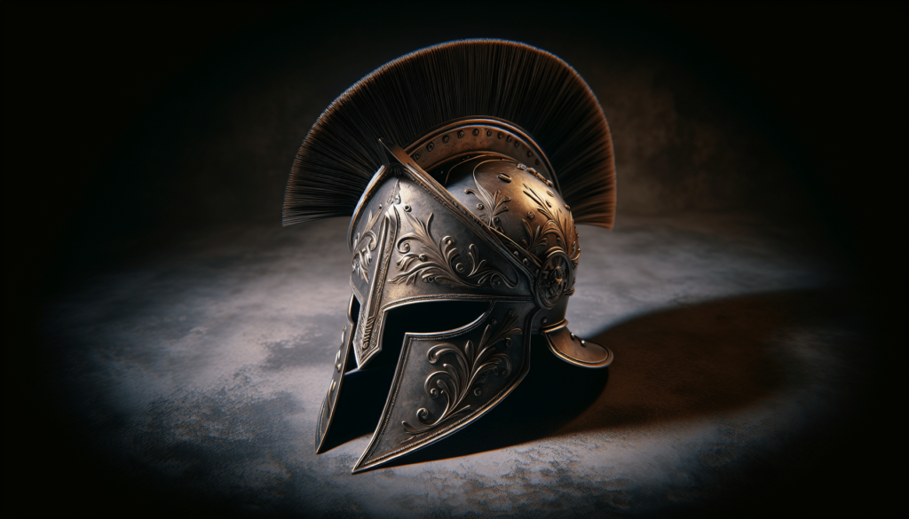 Medieval Warrior Spartan Helmet King Leonidas Helmet Wearable for Adults Black Plume. (Black.)