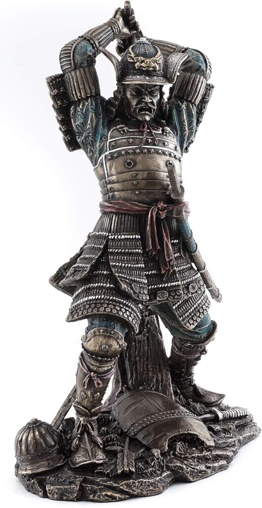 Top Collection Japanese Bushido Samurai Warrior Statue- Historical Sculpture with Martial Arts Sword in Premium Cold Cast Bronze - 9-Inch Collectible Figurine