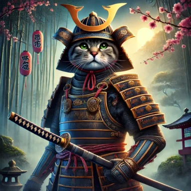 Making a Cat Samurai Helmet with Fruits Net